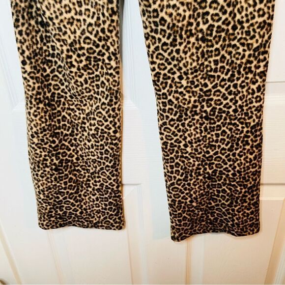 Gilligan & O'Malley Leopard Print Pull On Fleece Pajama Pants Brown Tan M - Picture 6 of 10